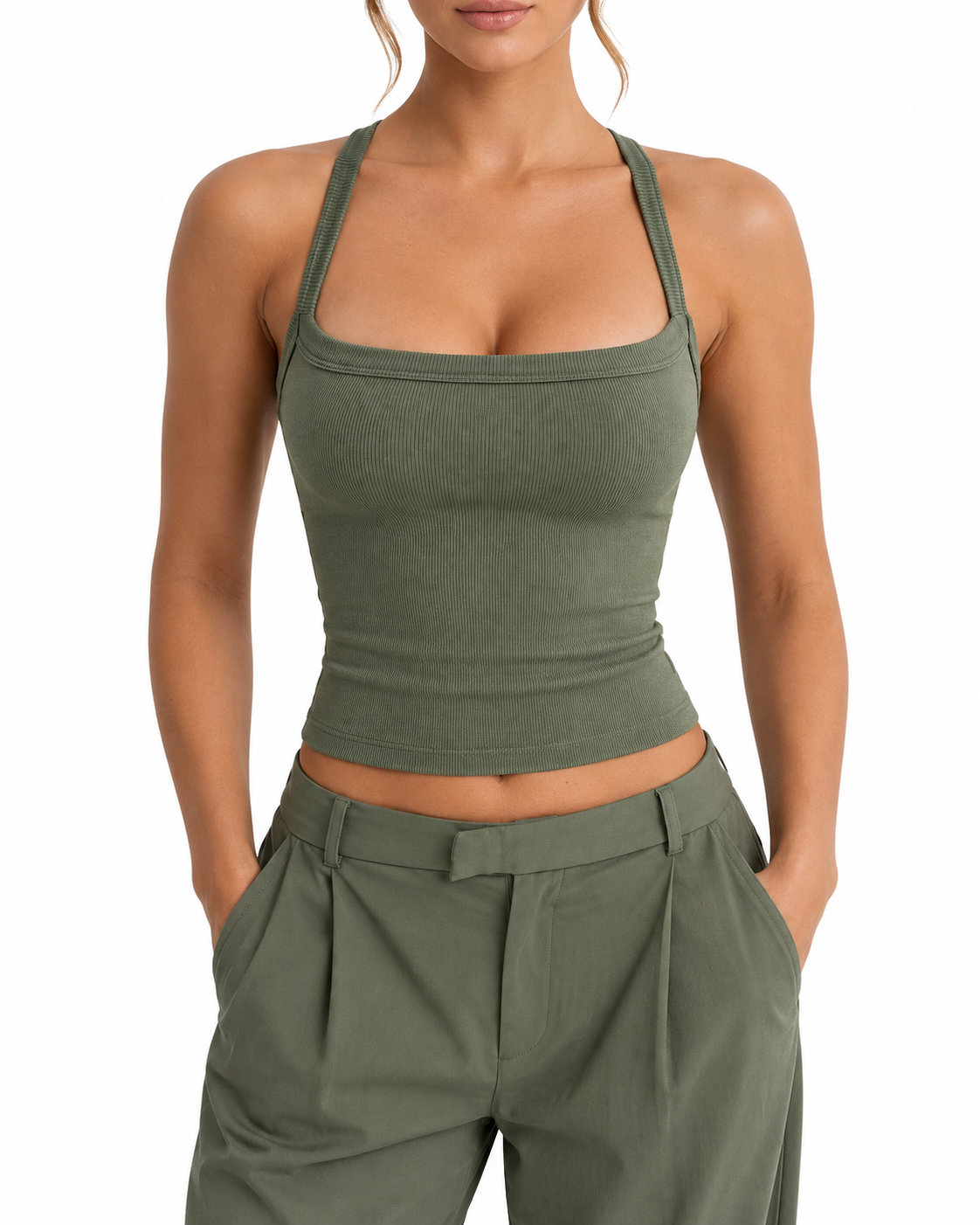 Noremi Backless Tank Top — The Cross-Strap Statement That Owns the Room