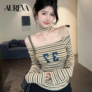 Noremi Off-Shoulder Crop Top — Ribbed Candy Colors That Set the Mood